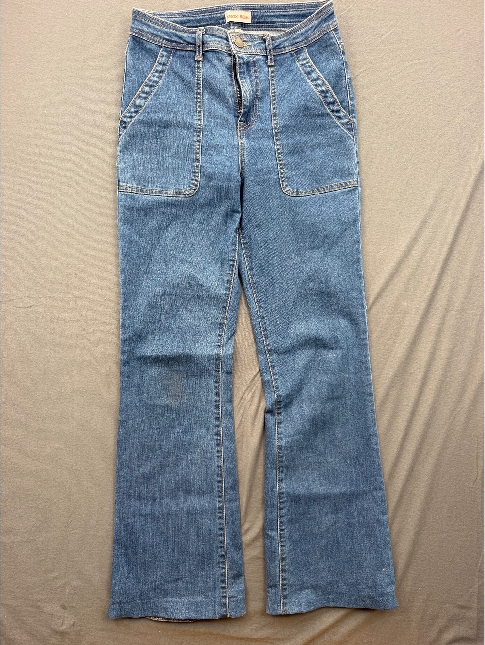Knox Rose Women's Light Blue Denim Flared Jeans Size 4